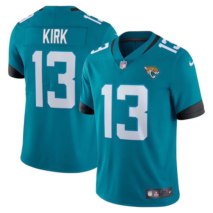 Men Jacksonville Jaguars #13 Christian Kirk Nike Teal Team Logo Vapor Limited NFL Jersey->customized nfl jersey->Custom Jersey